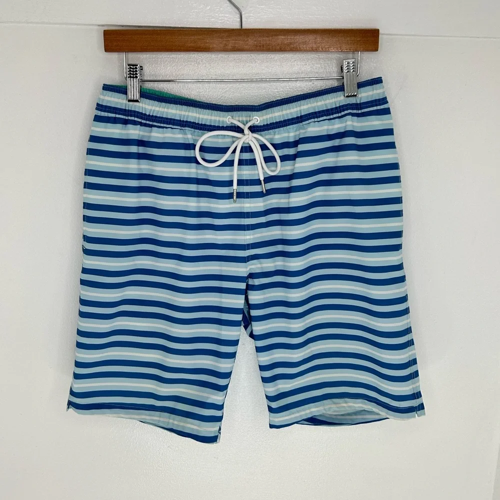 Bonobos Men’s Blue Striped‎ Mesh Lined Swim Trunks Size Medium Resortwear 30x8